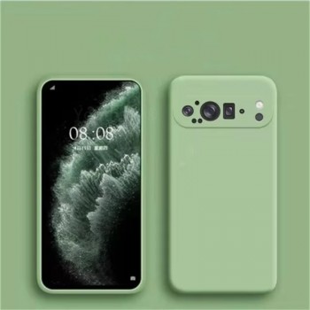 Liquid Air silikoninis šviesiai žalias dėklas - su kameros apsauga (Google Pixel 9 Pro)